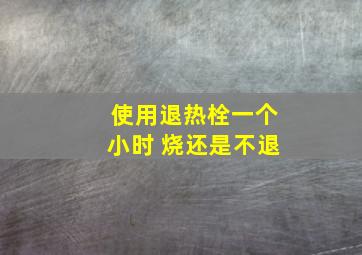 使用退热栓一个小时 烧还是不退